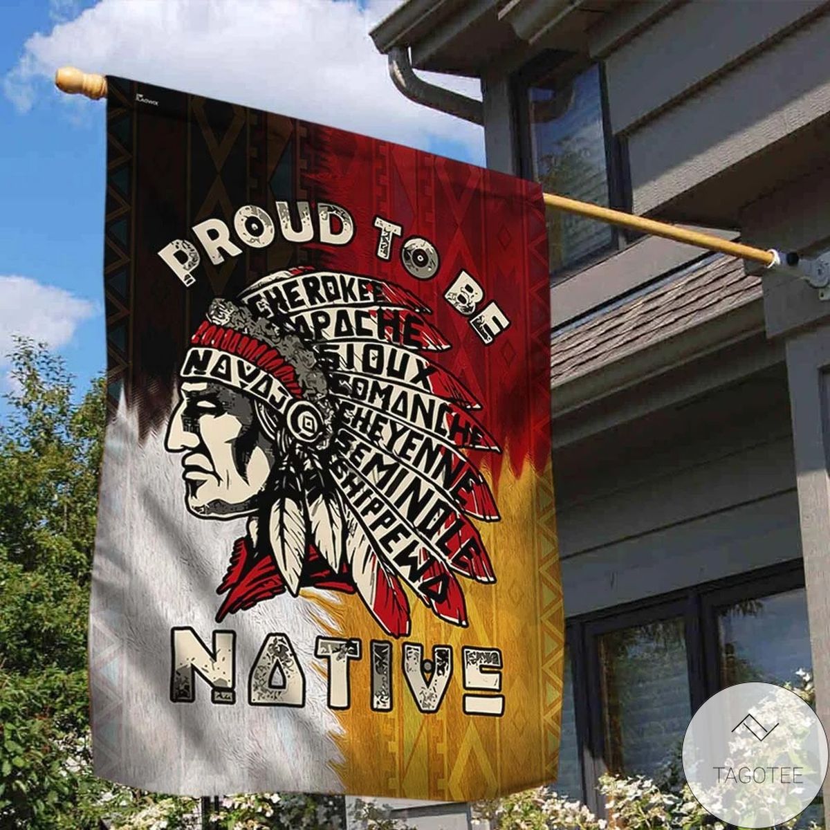 Proud To Be Cherokee Native American Flag