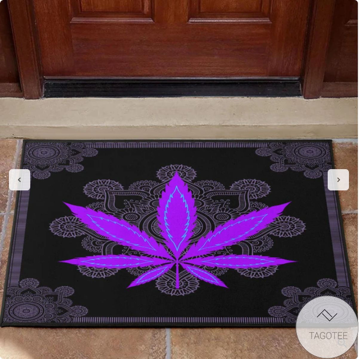 Purple Cannabis Weed Doormat