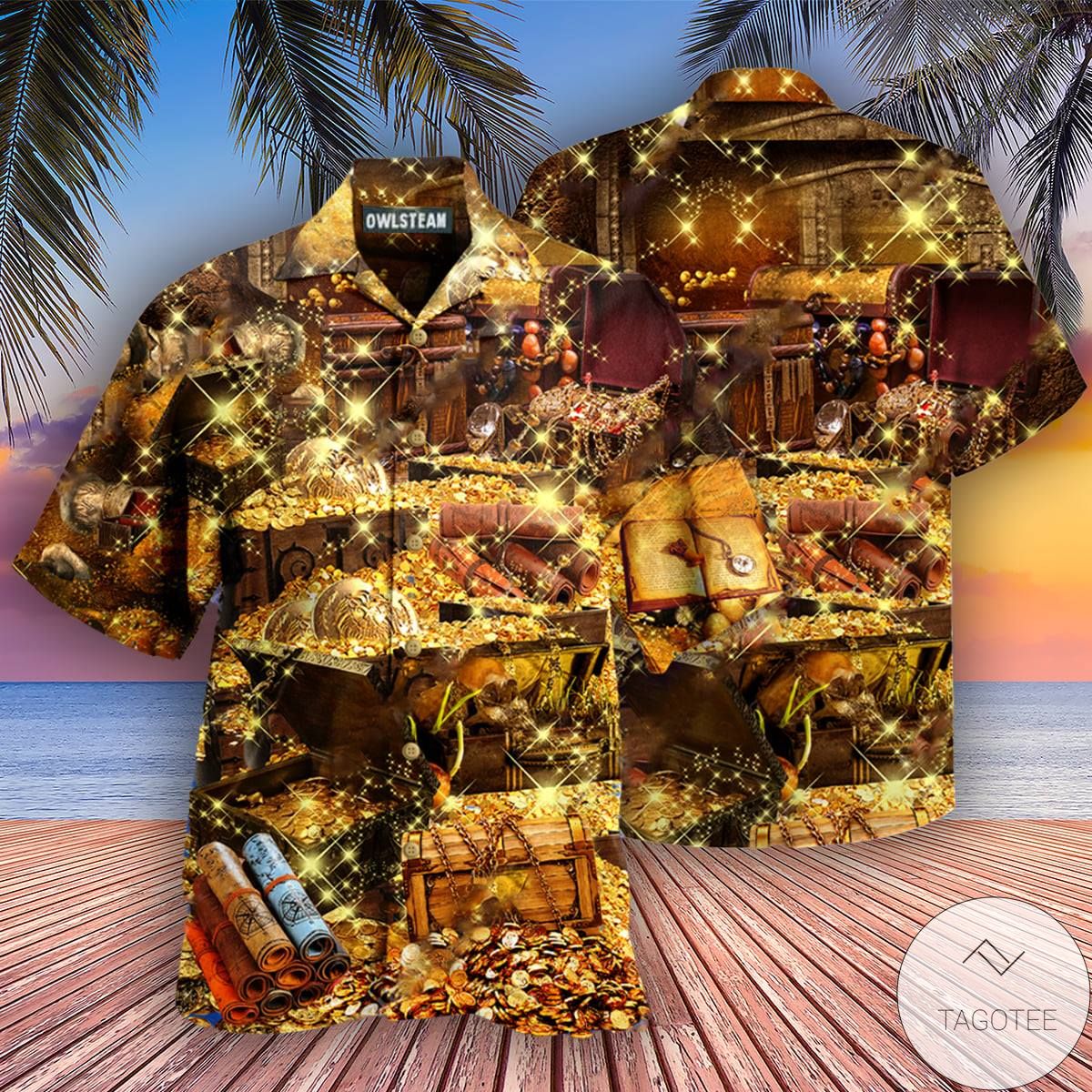 Treasure Pattern Hawaiian Shirt