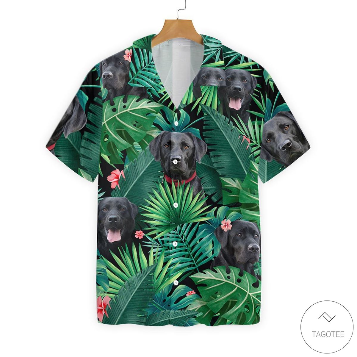 Tropical-Labrador-Button-Hawaiian-Shirt