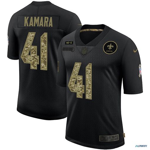 Alvin Kamara New Orleans Saints 41 Black Camo Vapor Limited Jersey
