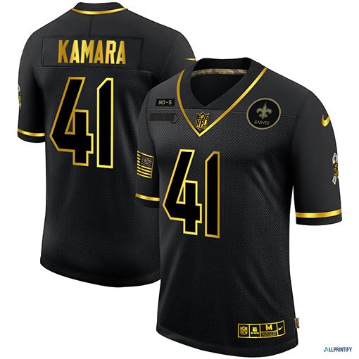 Alvin Kamara New Orleans Saints 41 Black Gold Vapor Limited Jersey