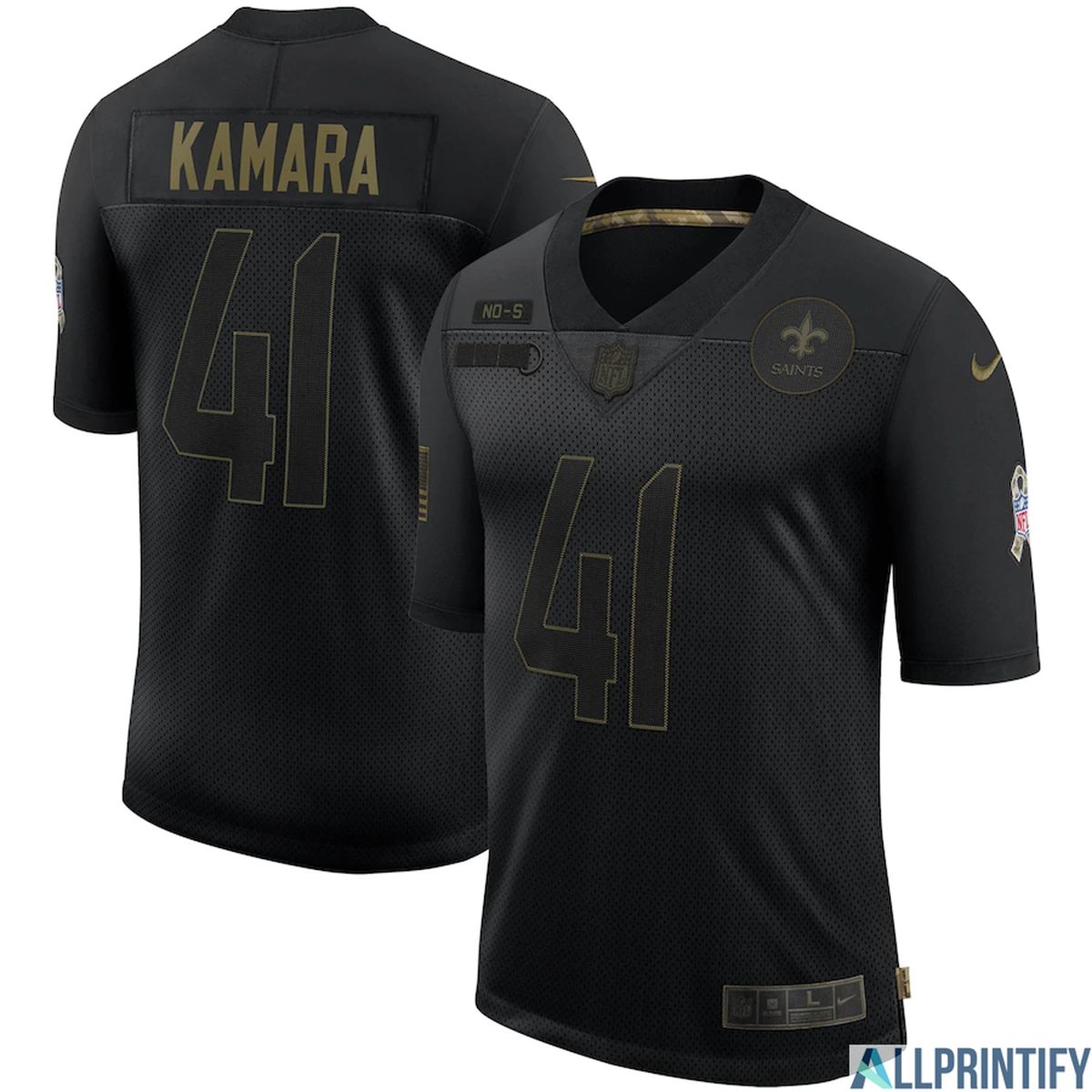 Alvin Kamara New Orleans Saints 41 Black Vapor Limited Jersey