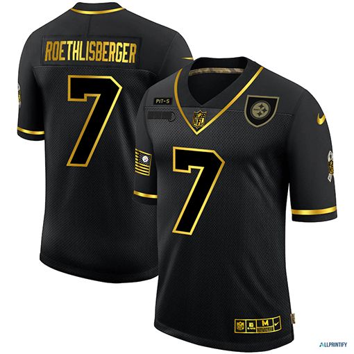 Ben Roethlisberger Pittsburgh Steelers 7 Black Gold Vapor Limited Jersey