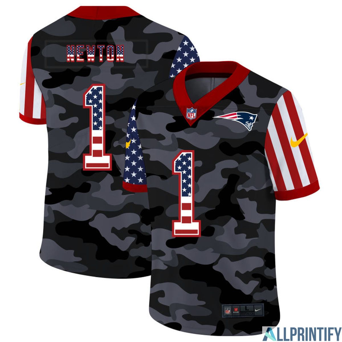 Cam Newton New England Patriots 1 Limited Player Jersey Camo