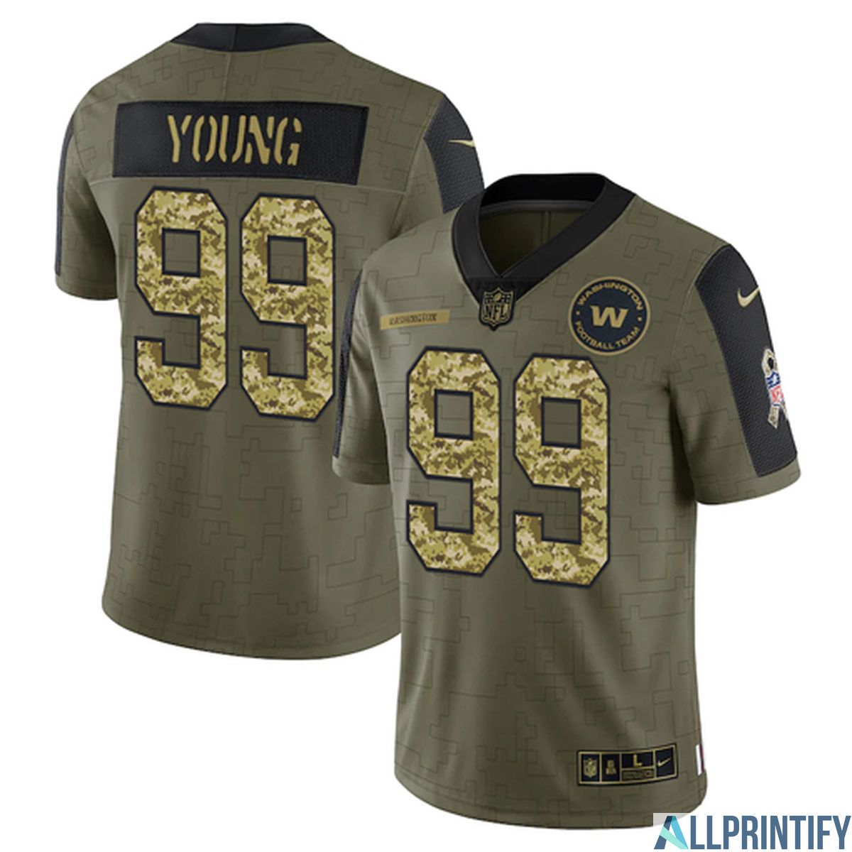 Chase Young Washington Football 99 Olive Vapor Limited Player Jersey