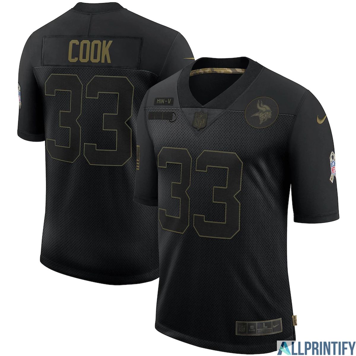 Dalvin Cook Minnesota Vikings 33 Black Vapor Limited Jersey