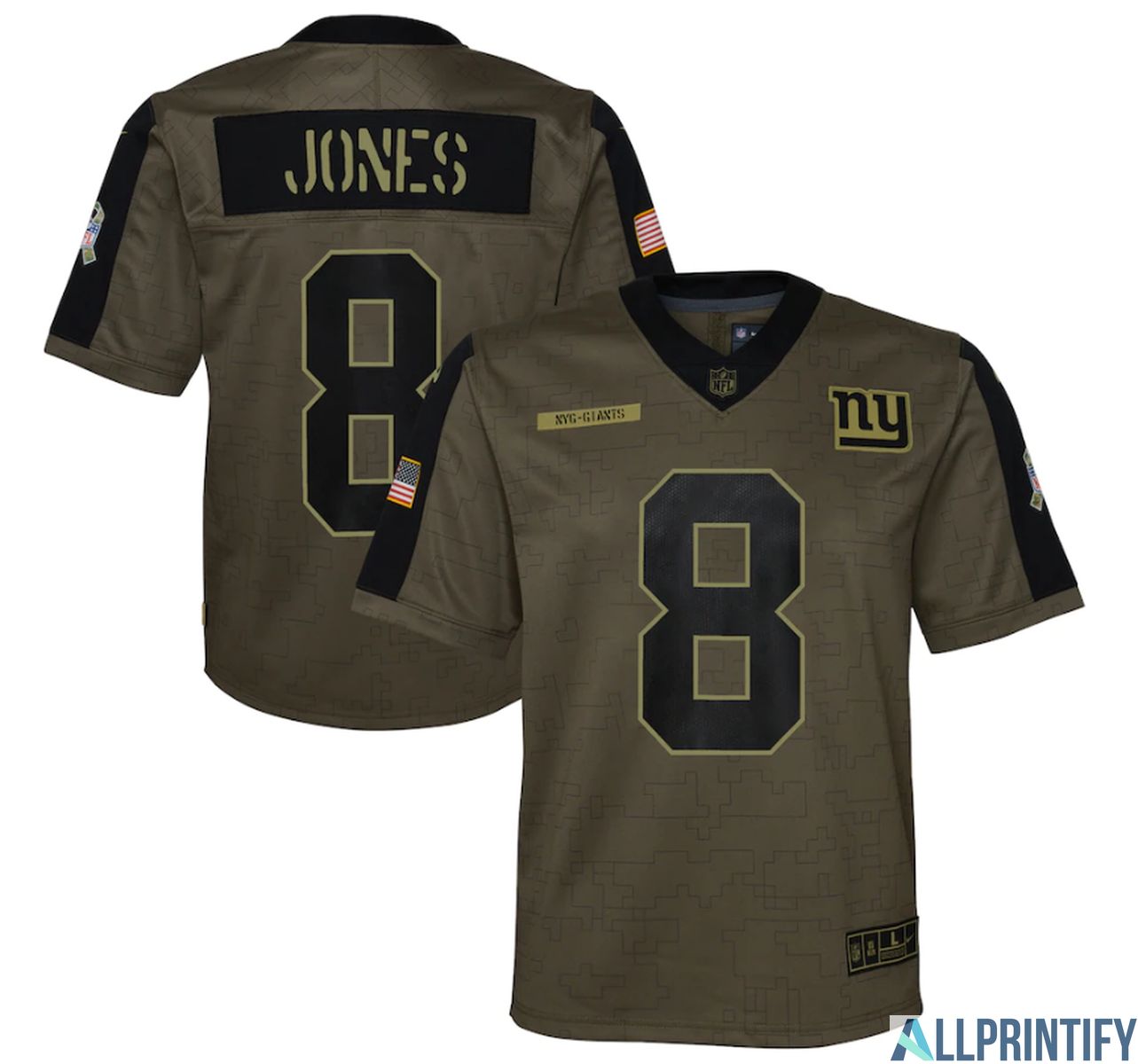 Daniel Jones New York Giants 8 Olive Vapor Limited Player Jersey -  Allprintify