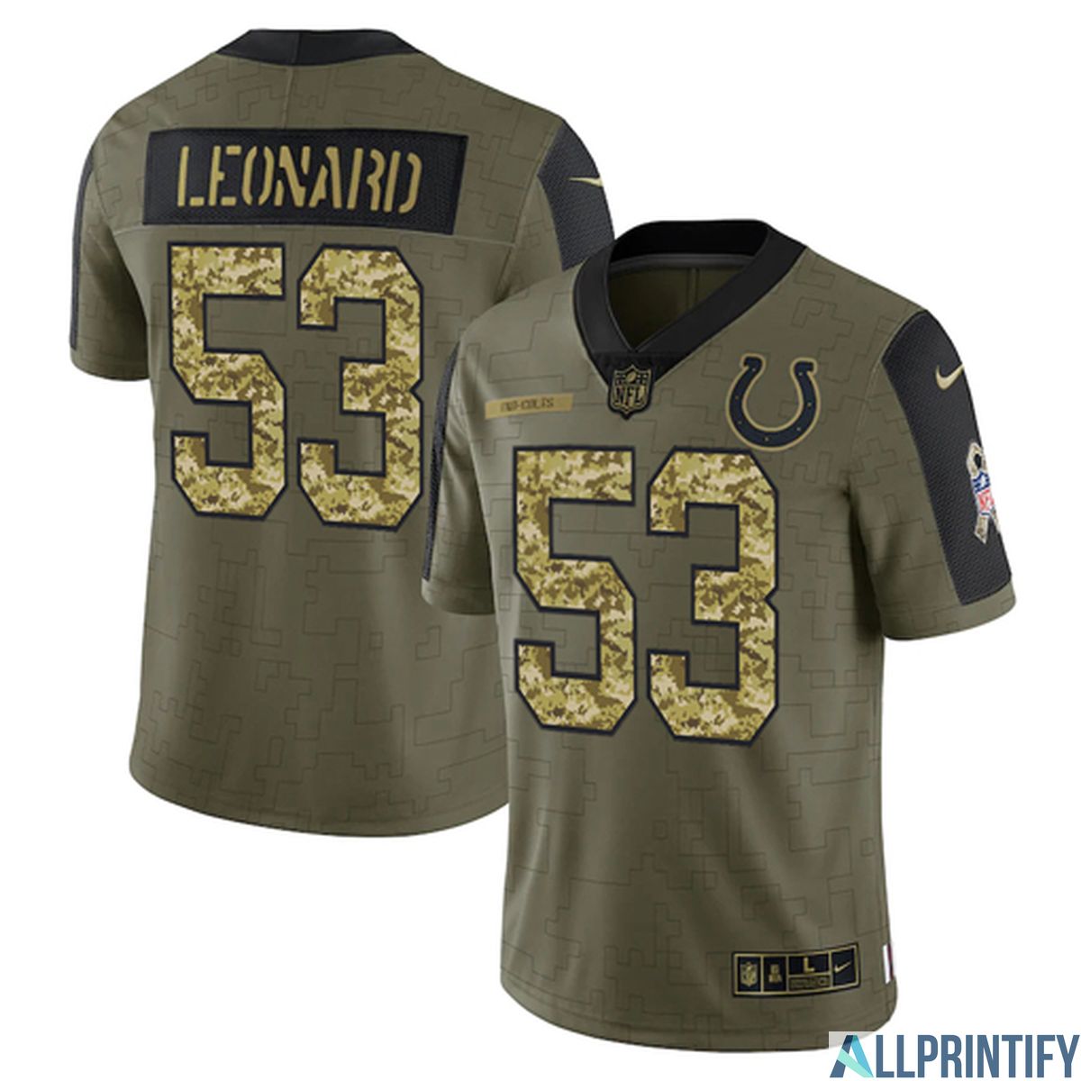 Darius Leonard Indianapolis Colts 53 Olive Vapor Limited Player Jersey