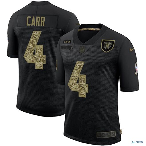 Derek Carr Las Vegas Raiders 4 Black Camo Vapor Limited Jersey