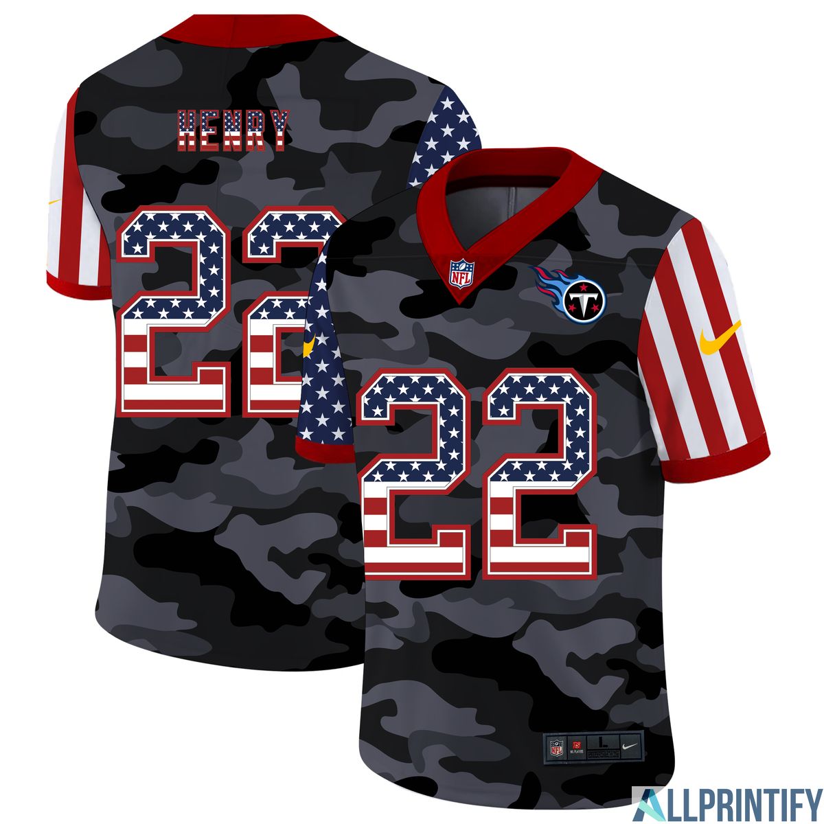Derrick Henry 22 Tennessee Titans Limited Player Jersey Camo