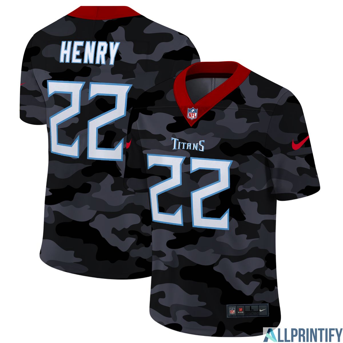 Derrick Henry Tennessee Titans 22 Limited Player Jersey Black Camo