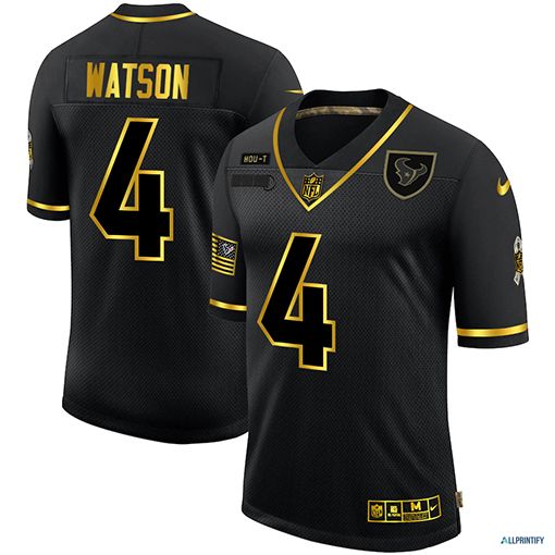 Deshaun Watson Houston Texans 4 Black Gold Vapor Limited Jersey
