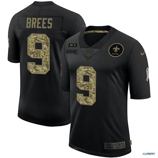 Drew Brees New Orleans Saints 9 Black Camo Vapor Limited Jersey