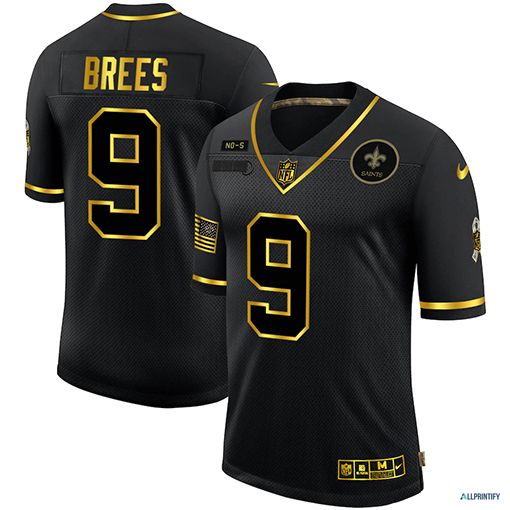 Drew Brees New Orleans Saints 9 Black Gold Vapor Limited Jersey