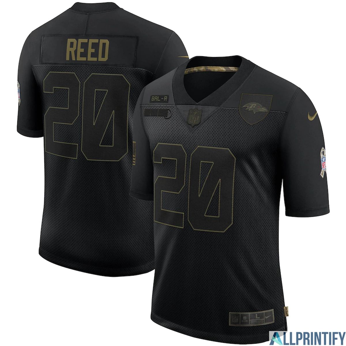 Ed Reed Baltimore Ravens 20 Black Vapor Limited Jersey
