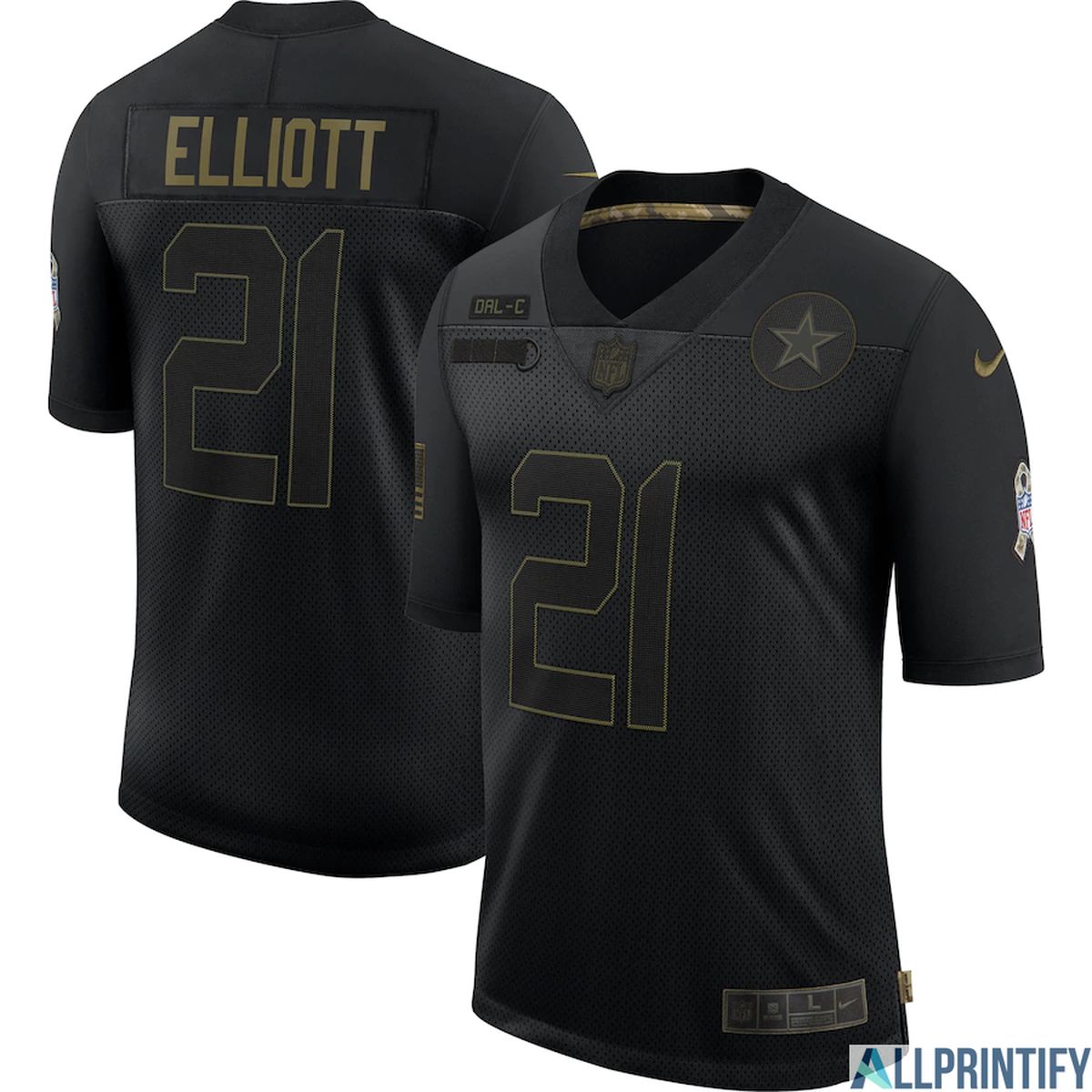 Ezekiel Elliott Dallas Cowboys 21 Black Vapor Limited Jersey