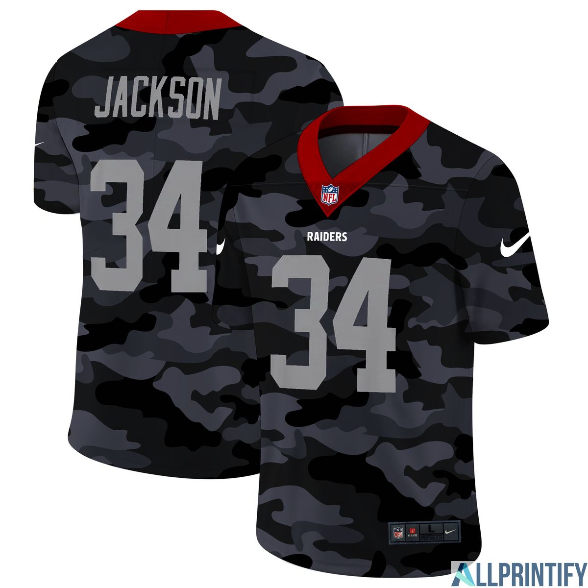 Gabe Jackson Las Vegas Raiders 34 Limited Player Jersey Camo