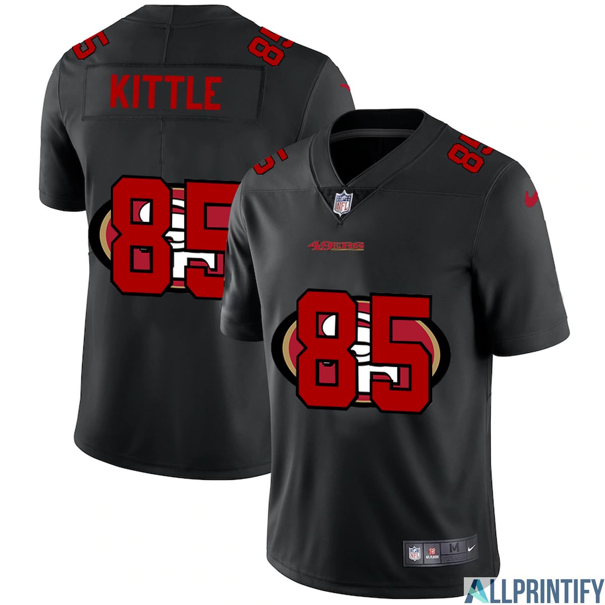 George Kittle San Francisco 49ers 85 Limited Player Jersey Black -  Allprintify