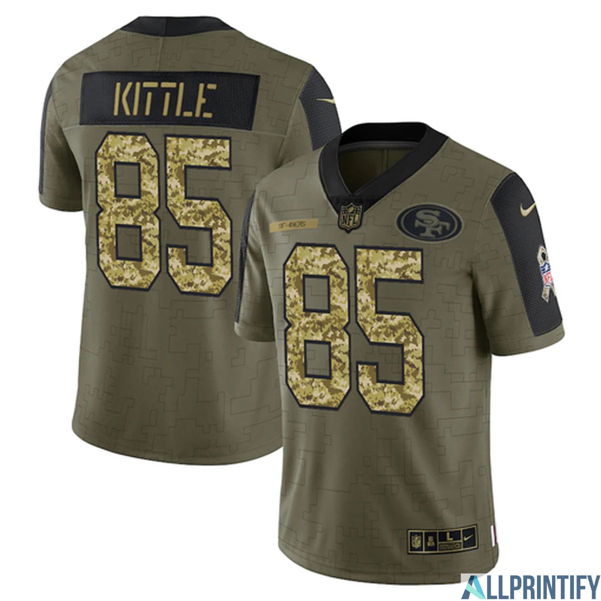 George Kittle San Francisco 49ers 85 Olive Vapor Limited Player Jersey