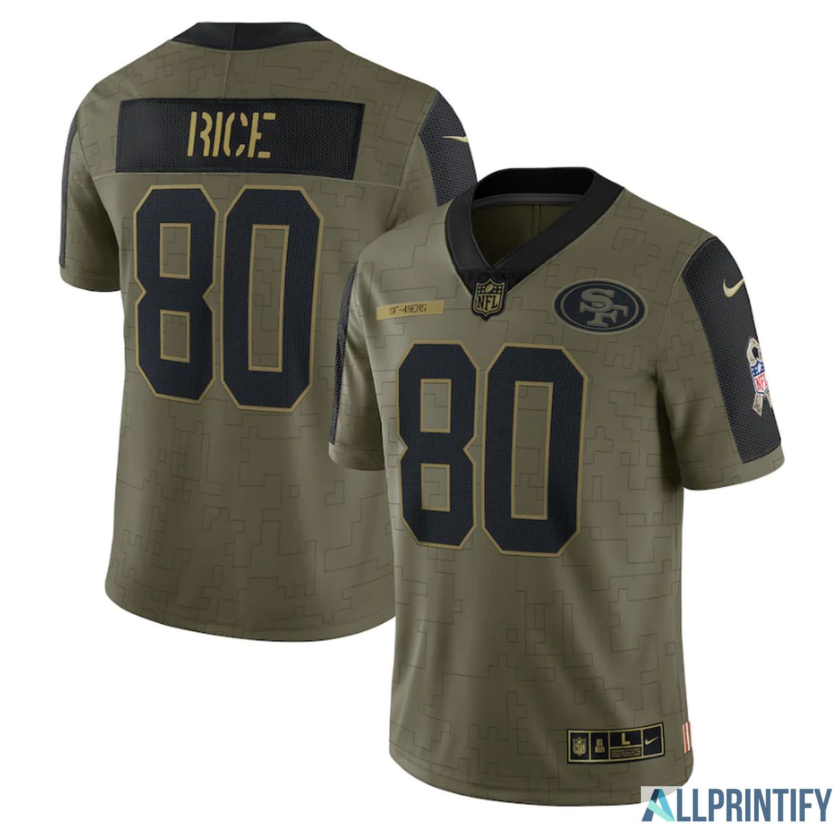 Jerry Rice San Francisco 49ers 80 Olive Vapor Limited Player Jersey