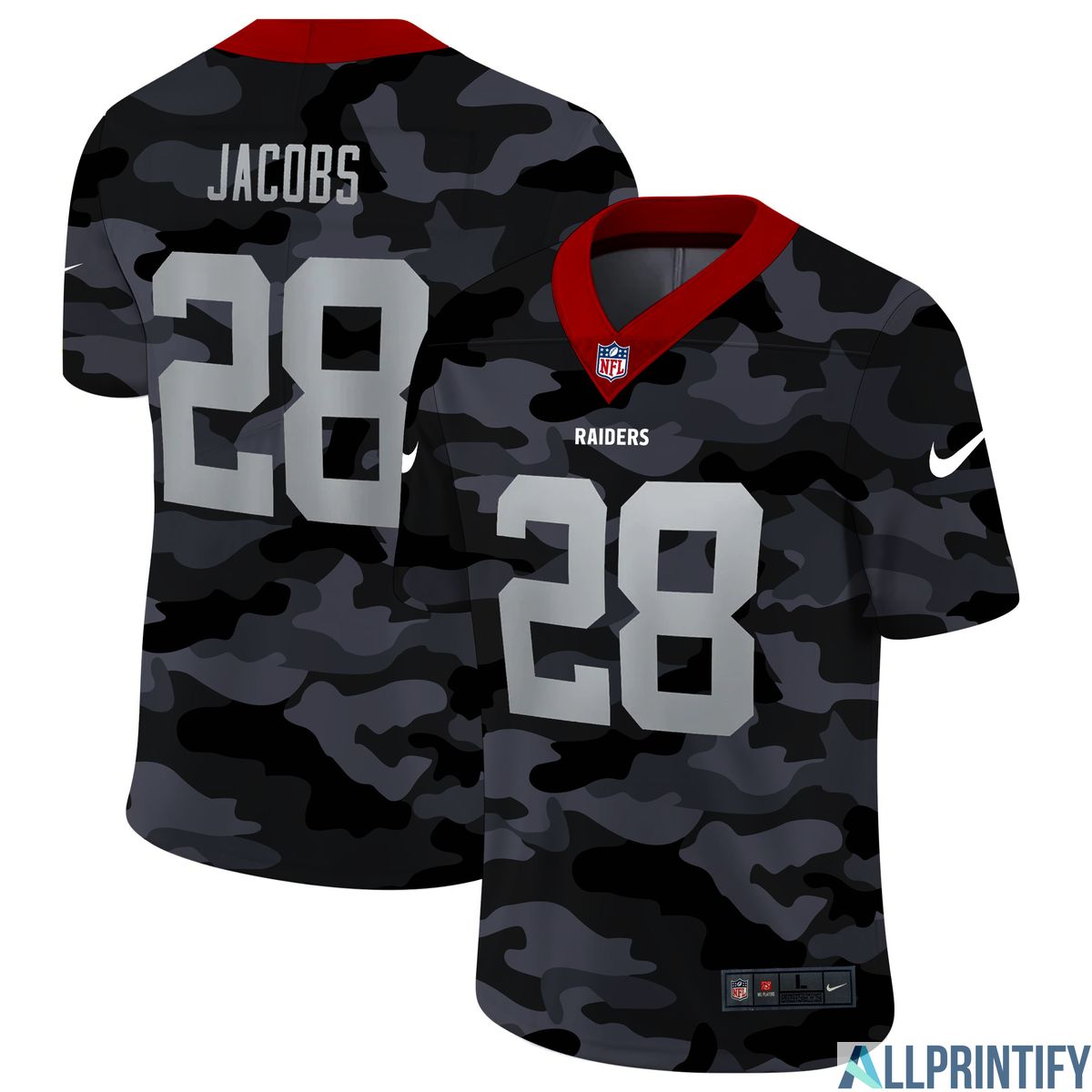 Joshua Jacobs Las Vegas Raiders 28 Limited Player Jersey Camo