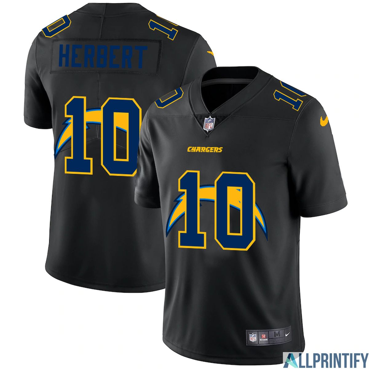 Justin Herbert Los Angeles Chargers 10 Limited Player Jersey Black
