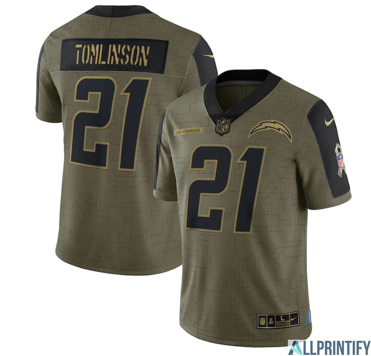 Ladainian Tomlinson Los Angeles Chargers 21 Olive Vapor Limited Player Jersey