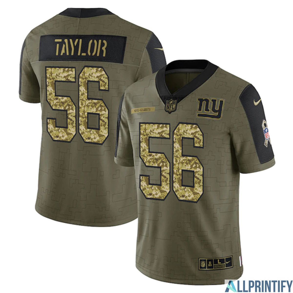Lawrence Taylor New York Giants 56 Olive Vapor Limited Player Jersey