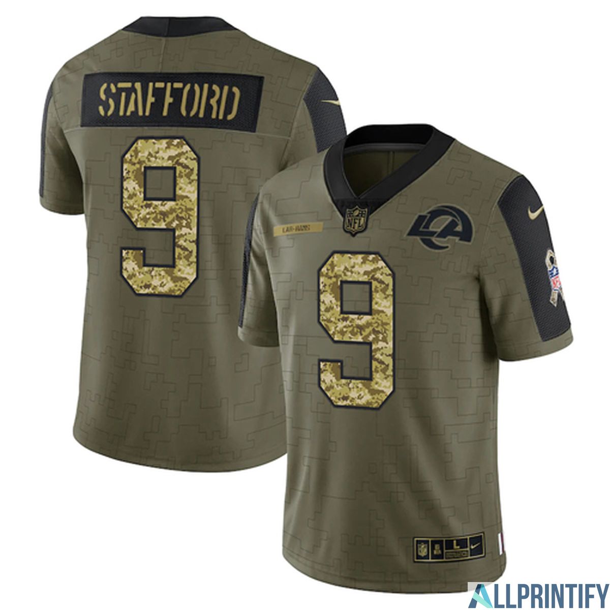 Matthew Stafford Los Angeles Rams 9 Olive Vapor Limited Player Jersey