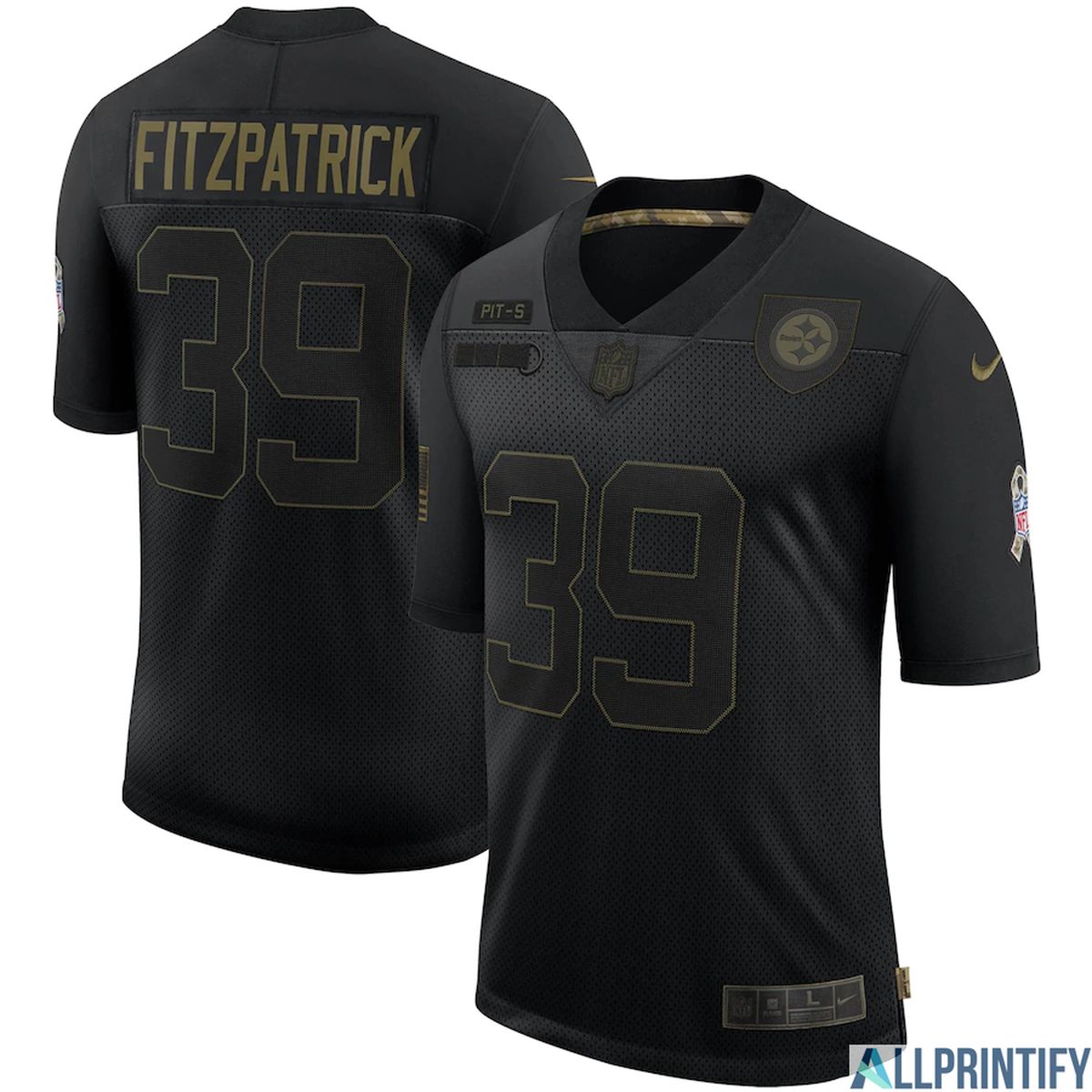 Minkah Fitzpatrick  Pittsburgh Steelers 39 Black Vapor Limited Jersey
