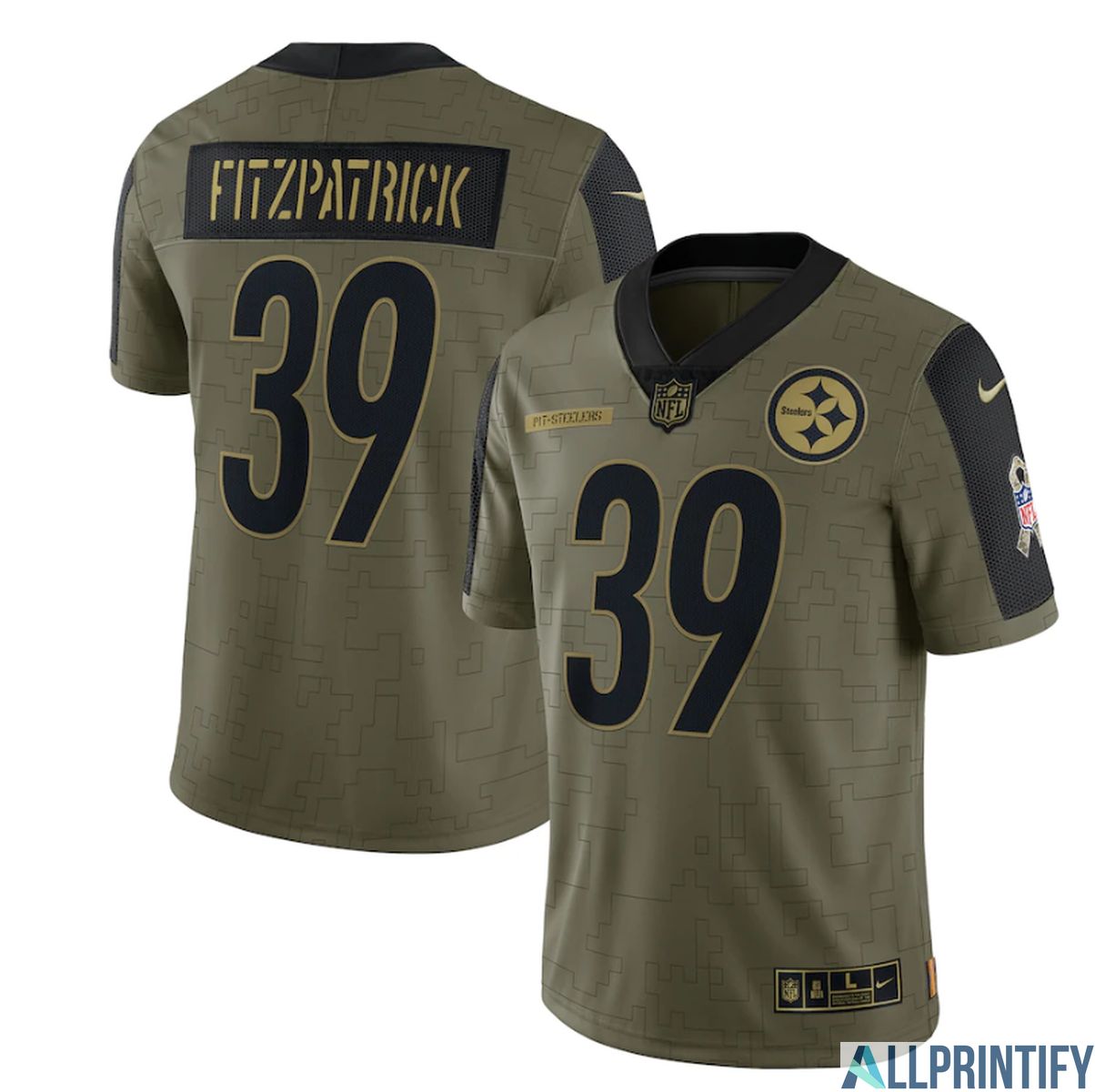 Minkah Fitzpatrick Pittsburgh Steelers 39 Olive Vapor Limited Player Jersey