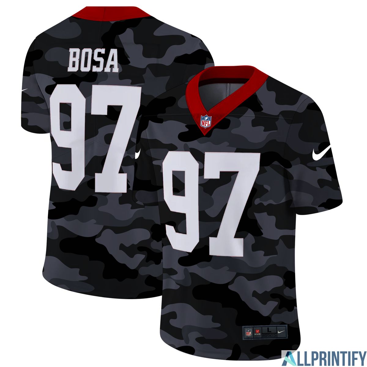 Nick Bosa San Francisco 49ers 97 Limited Player Jersey Camo