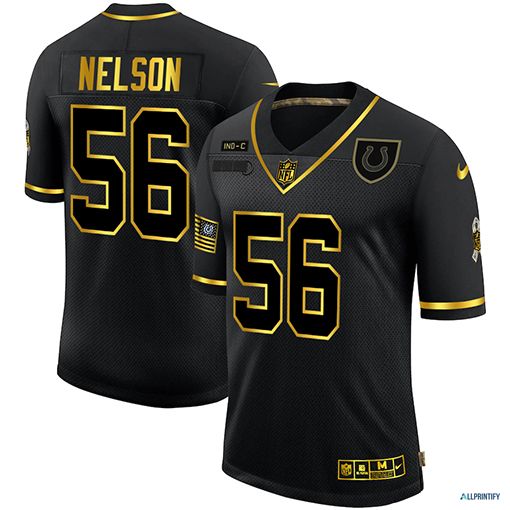 Quenton Nelson Indianapolis Colts 56 Black Gold Vapor Limited Jersey