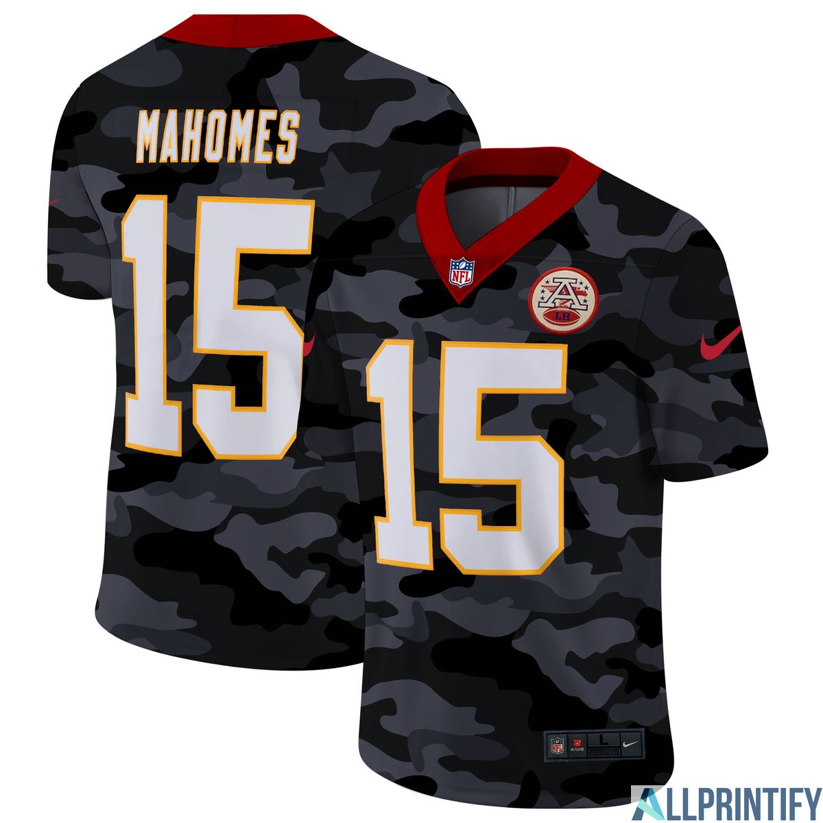Red Number Patrick Mahomes Kansas City Chiefs 15 Limited Player Jersey Camo