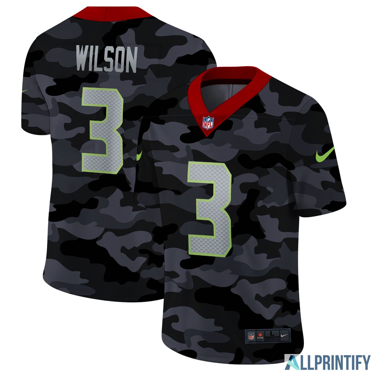 Russell Wilson Seattle Seahawks 3 Limited Player Jersey Camo