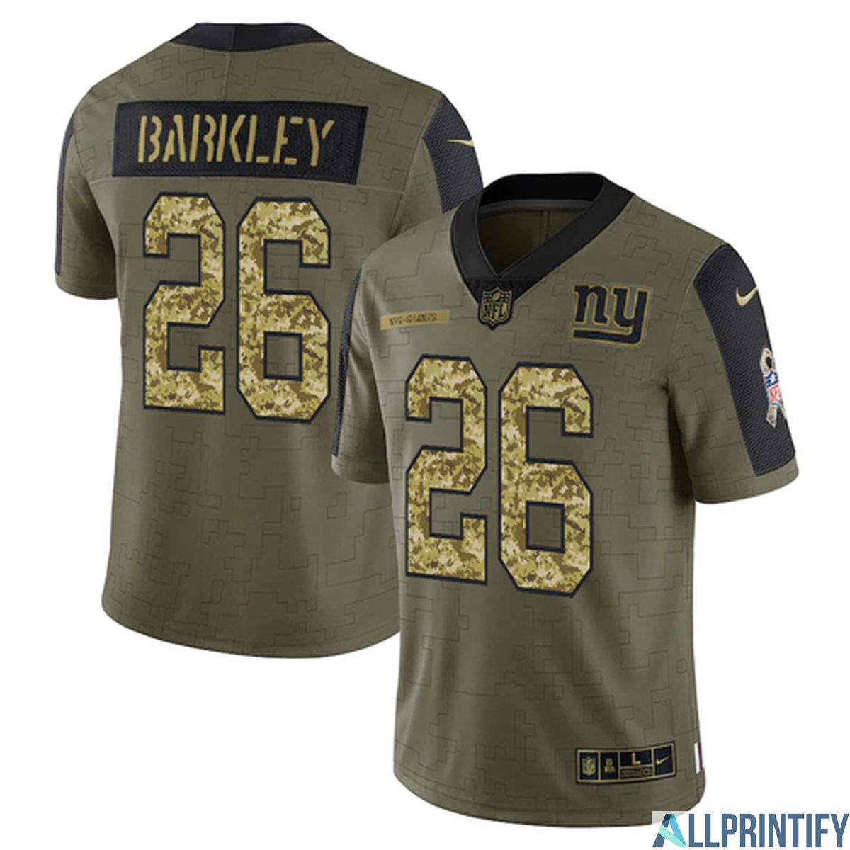 Saquon Barkley New York Giants 26 Olive Vapor Limited Player Jersey