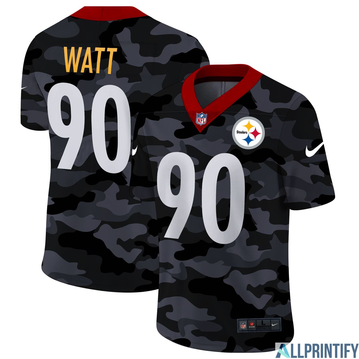 Trent Jordan Watt Pittsburgh Steelers 90 Limited Player Jersey Camo