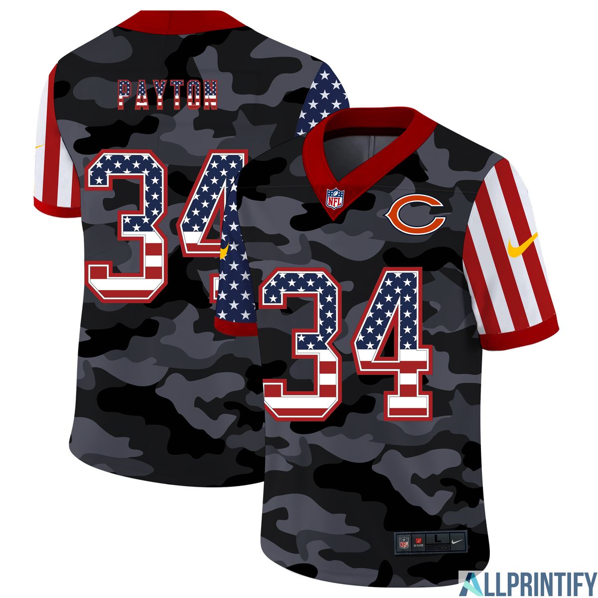 Walter Payton Chicago Bears 34 Limited Player Jersey Camo