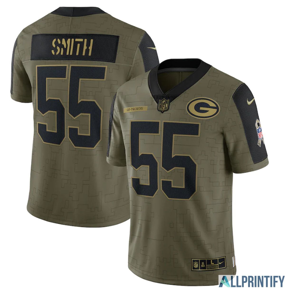 Za'darius Smith Green Bay Packers 55 Olive Vapor Limited Player Jersey