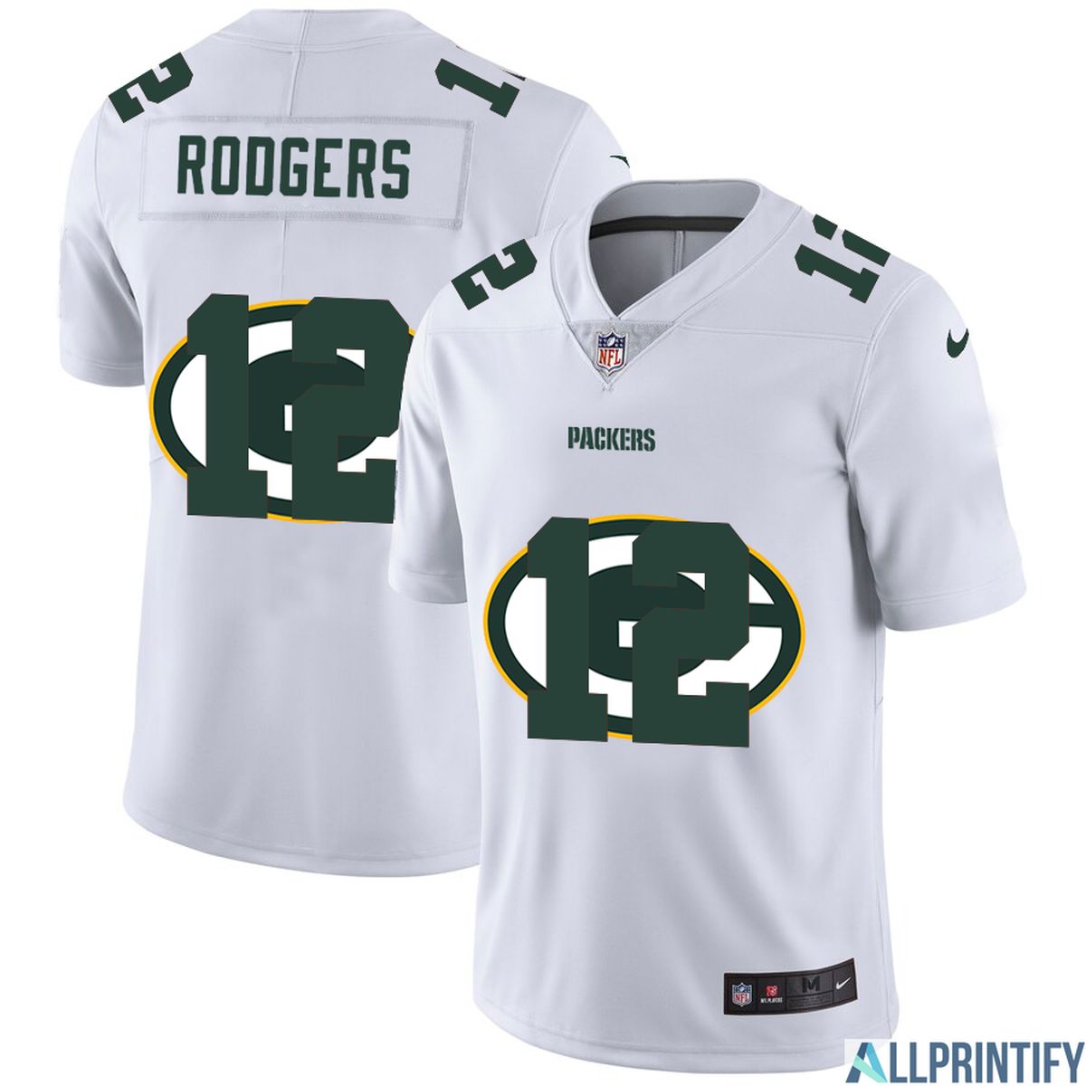 Aaron Rodgers Green Bay Packers 12 White Vapor Limited Jersey