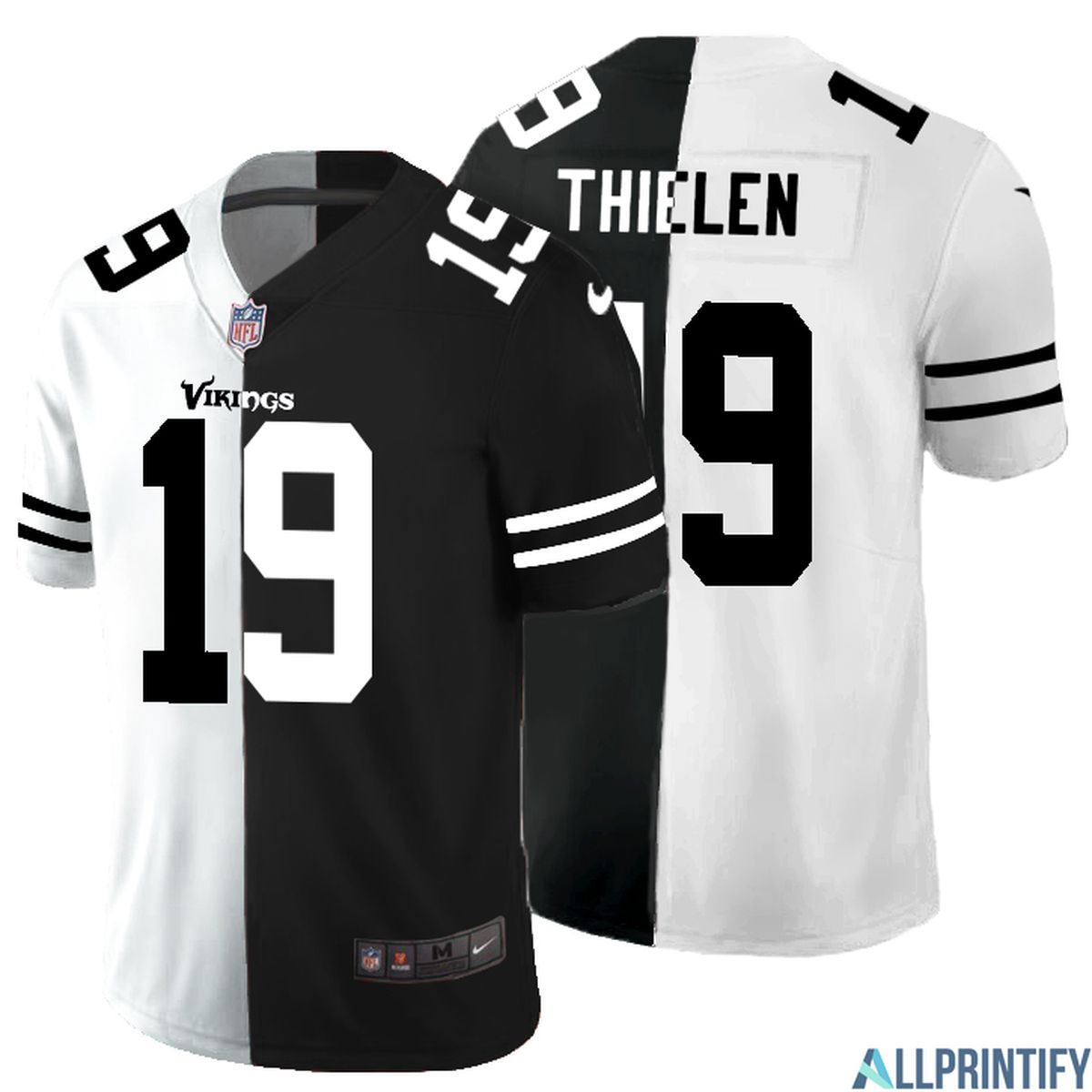 Adam Thielen Minnesota Vikings 19 Black And White Vapor Limited Jersey