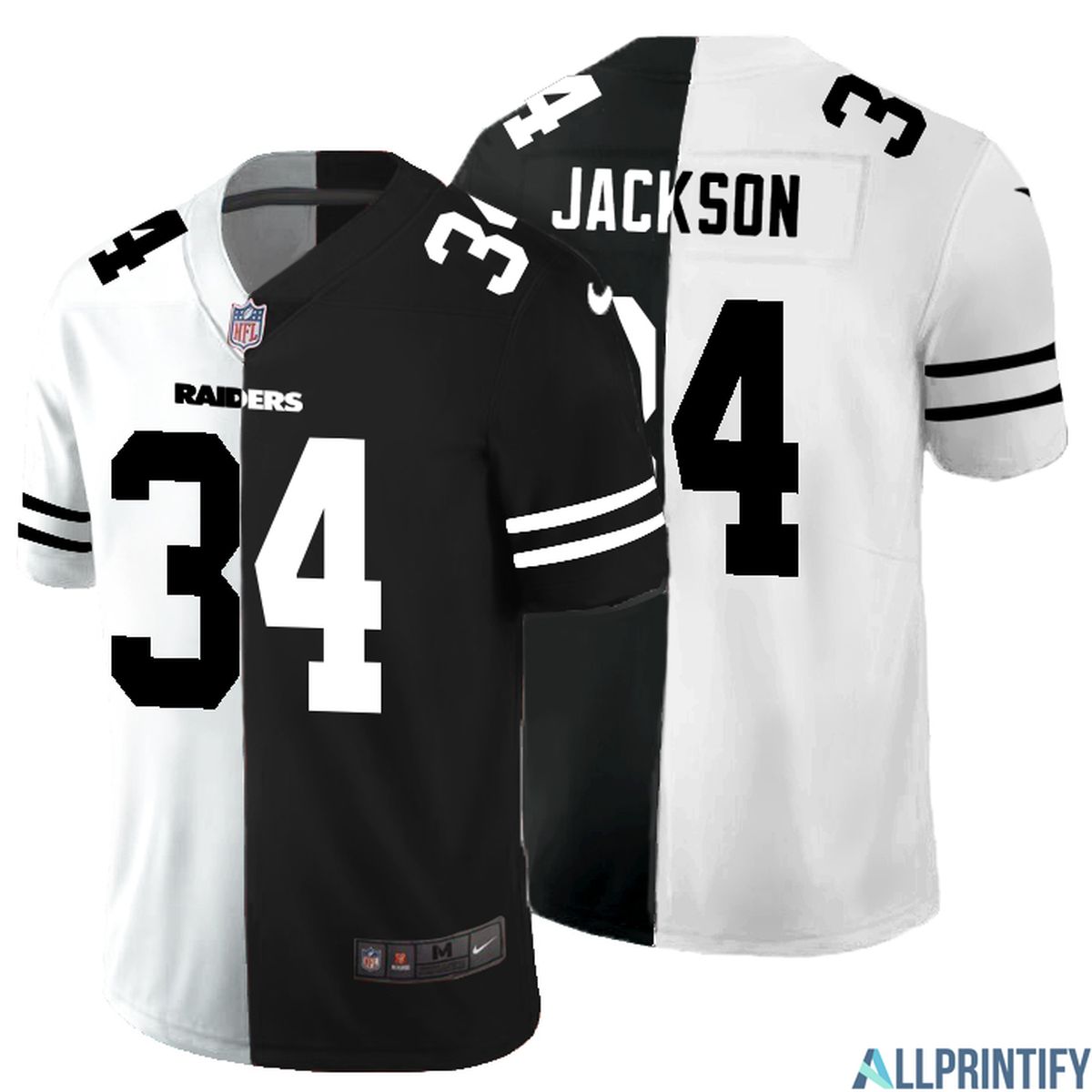 Bo Jackson Las Vegas Raiders 34 Black And White Vapor Limited Jersey