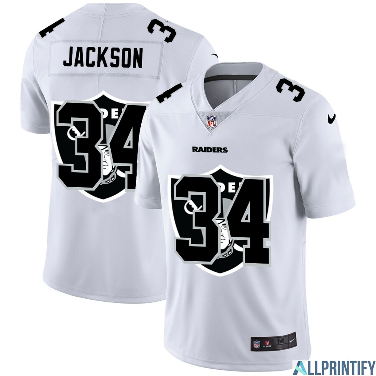 Bo Jackson Las Vegas Raiders 34 White Vapor Limited Jersey
