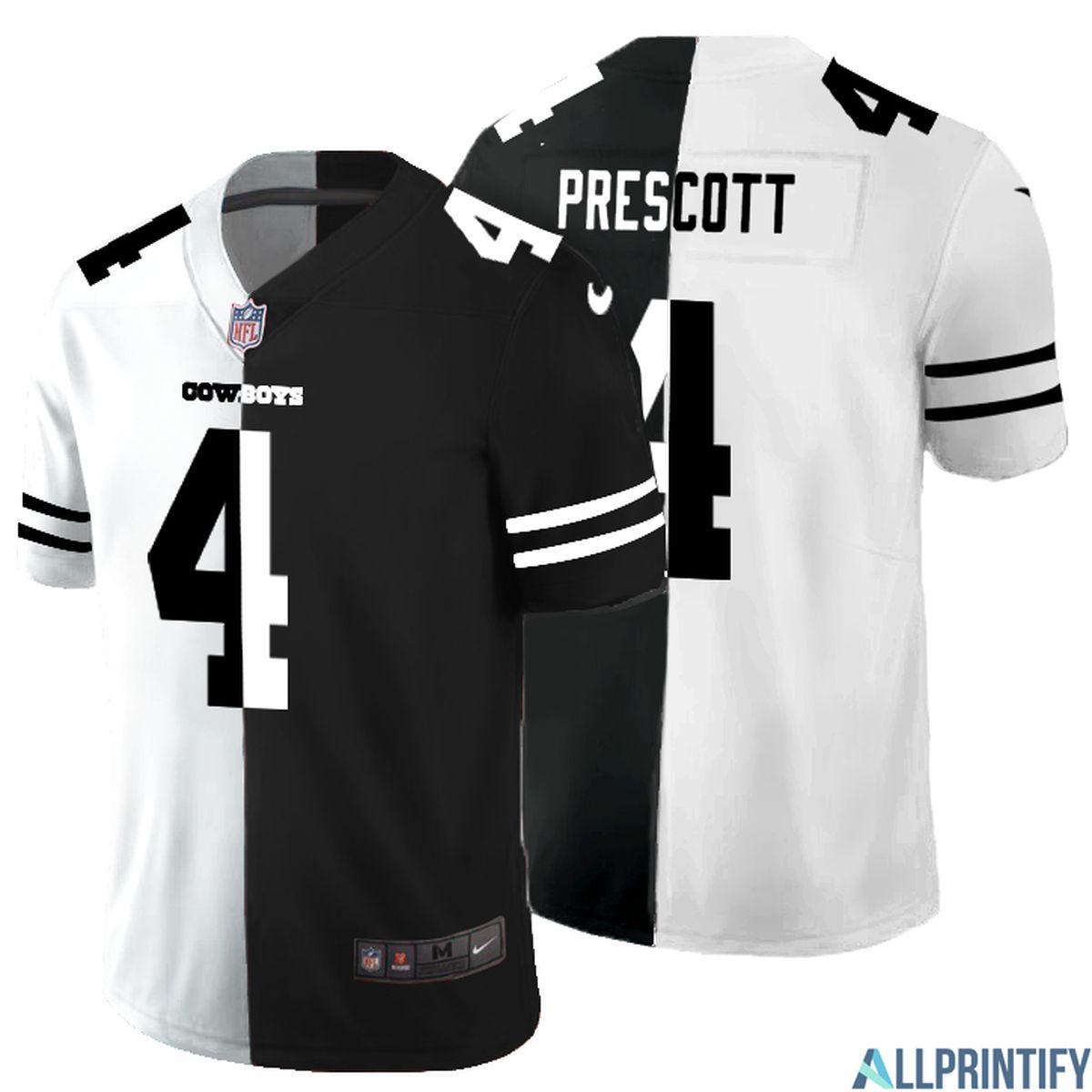 Dak Prescott Dallas Cowboys 4 Black And White Vapor Limited Jersey