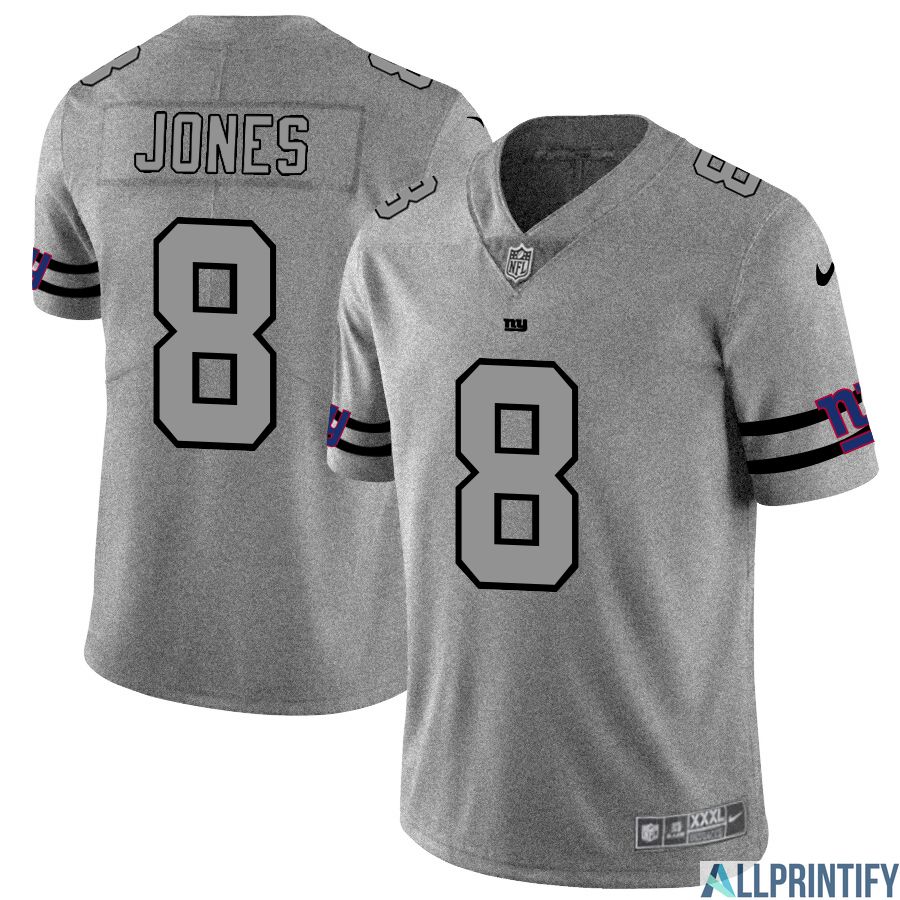 Daniel Jones New York Giants 8 Gray Vapor Limited Jersey