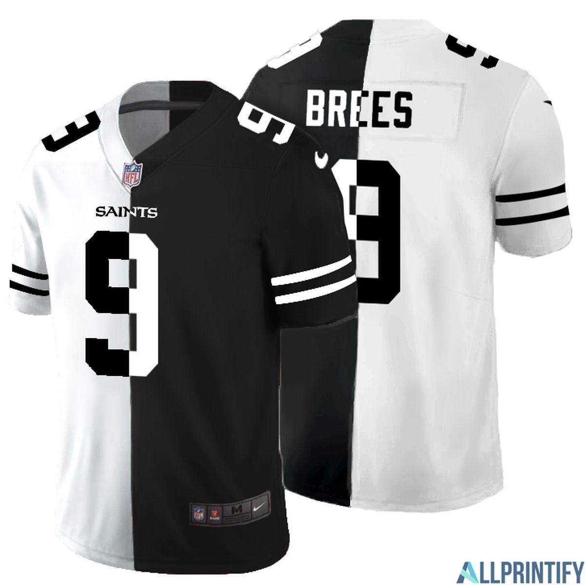 Drew Brees New Orleans Saints 9 Black And White Vapor Limited Jersey
