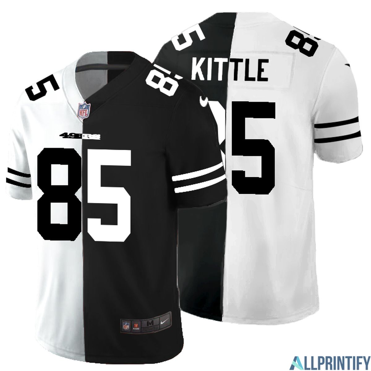 George Kittle San Francisco 49ers 85 Black And White Vapor Limited Jersey