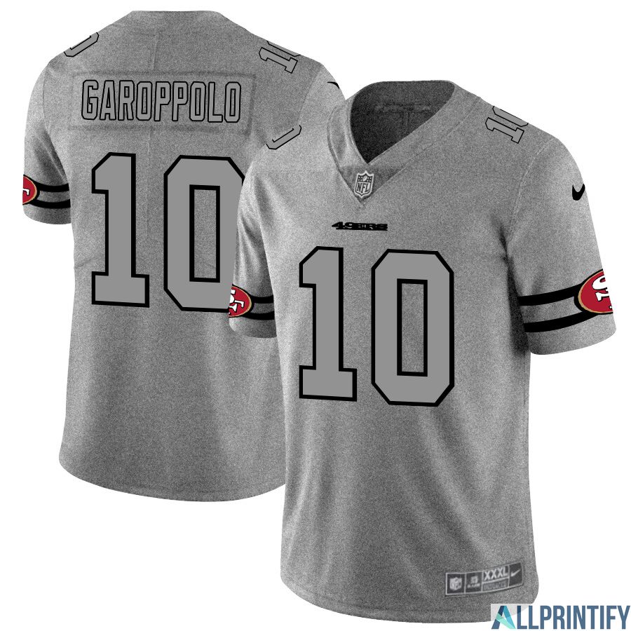 Jimmy Garoppolo San Francisco 49ers 10 Gray Vapor Limited Jersey -  Allprintify