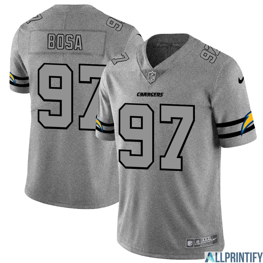 Joey Bosa Los Angeles Chargers 97 Gray Vapor Limited Jersey